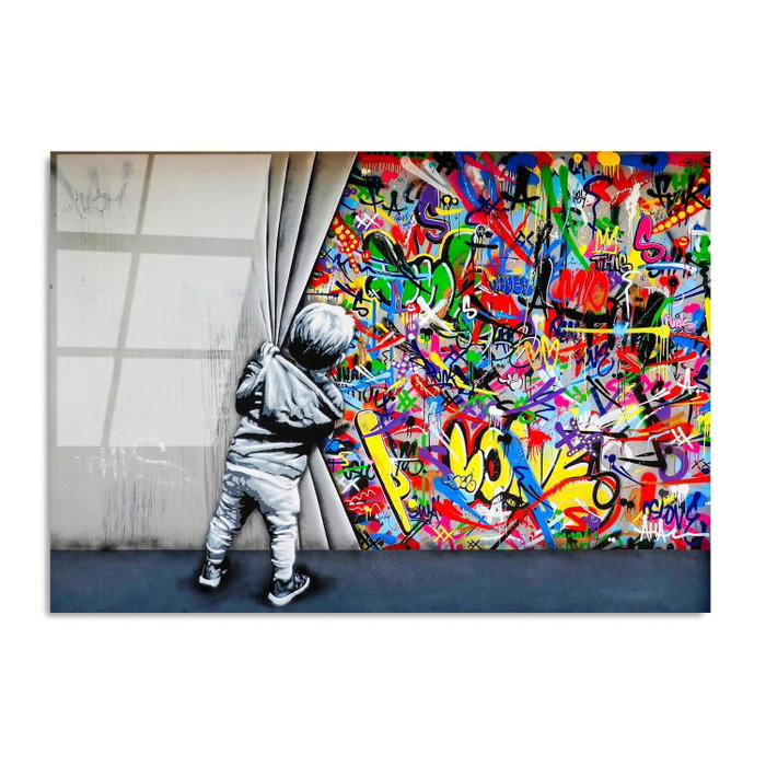 Wallity Pintura Decorativa de Vidrio Templado 70 x 100 cm Multicolor Wallity Pintura Decorativa de Vidrio Templado 70 x 100 cm Multicolor
